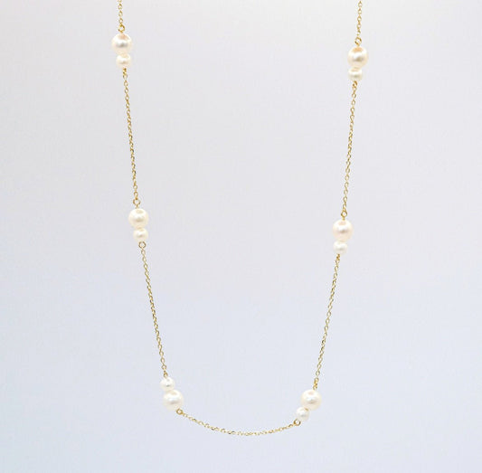 Cable Chain Pearl Necklace
