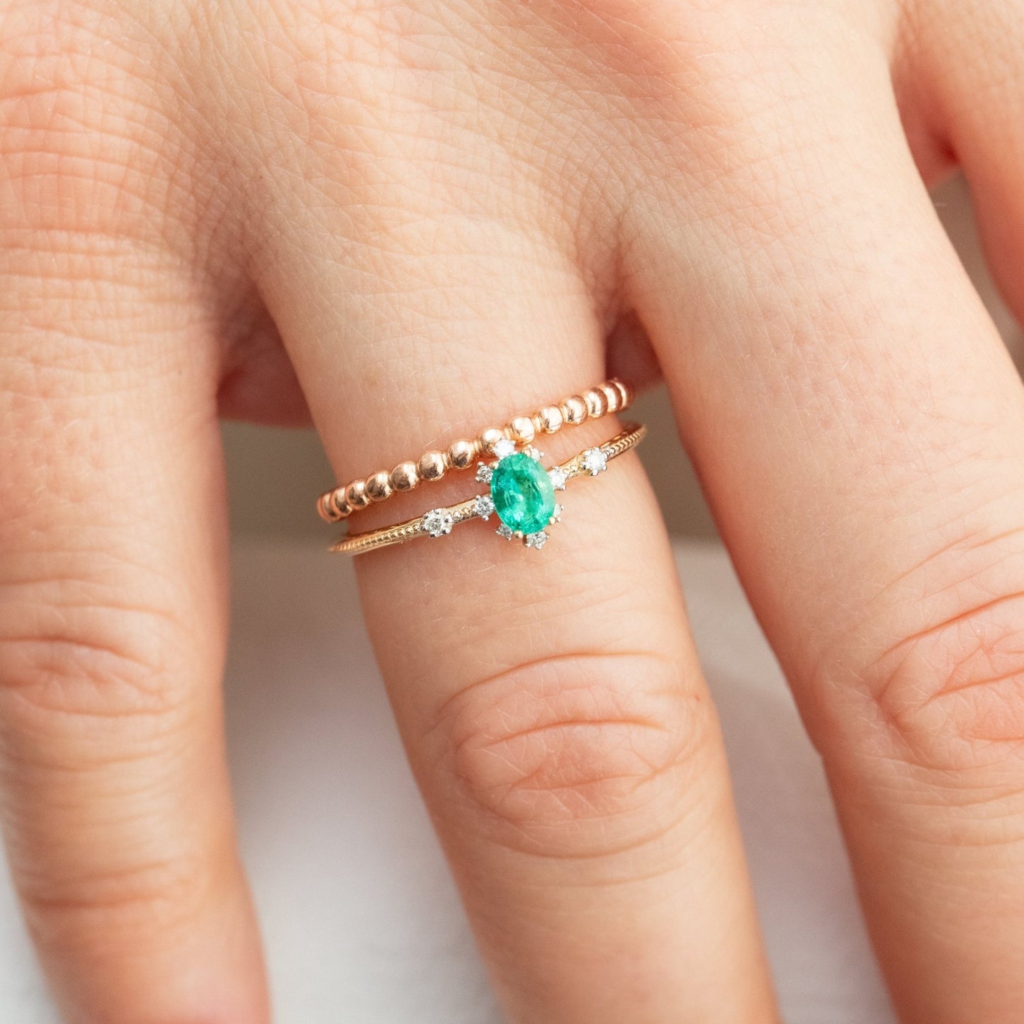 Jasmine Emerald Ring - Lu and Lo Jewellery