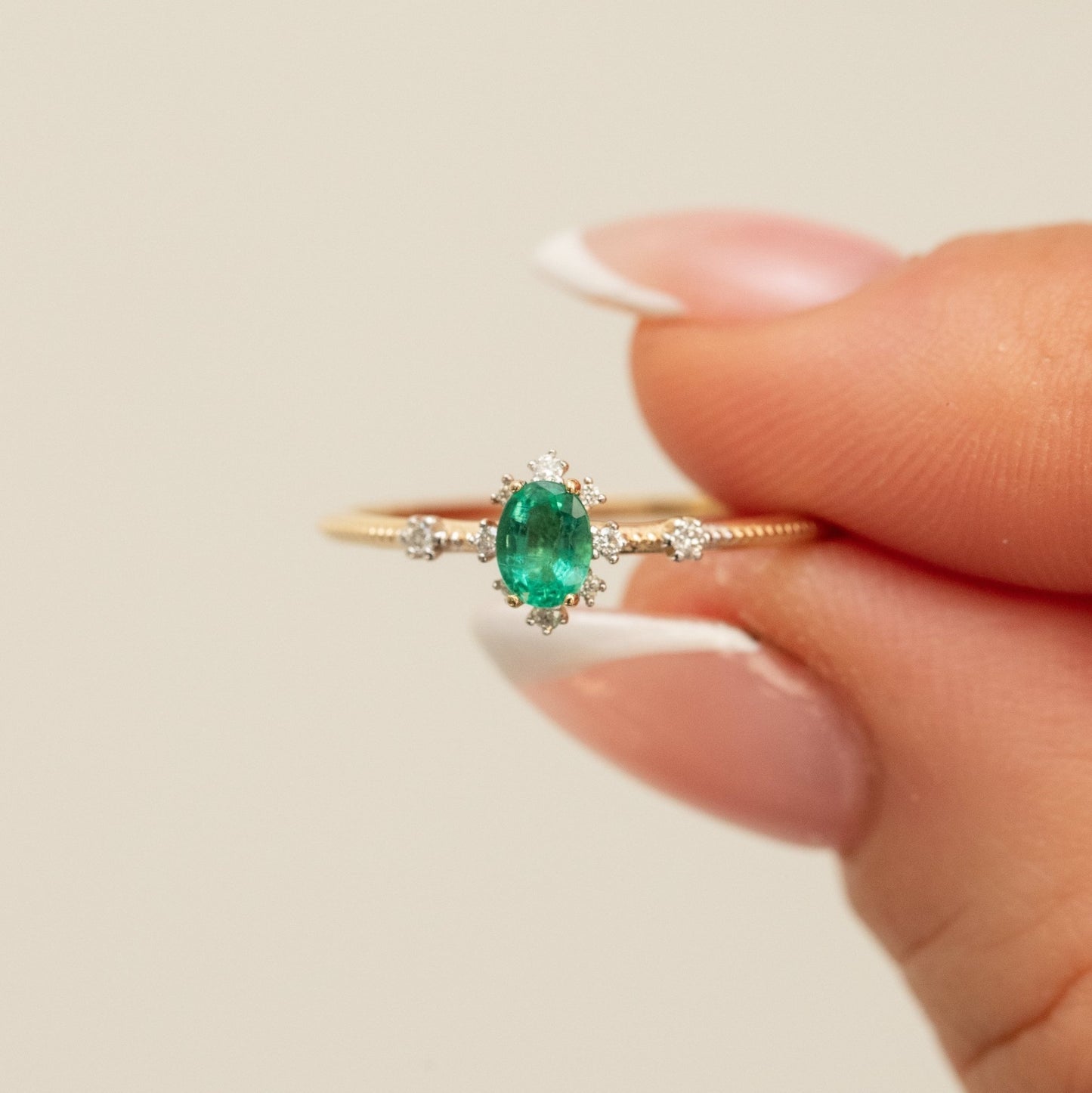 Jasmine Emerald Ring - Lu and Lo Jewellery