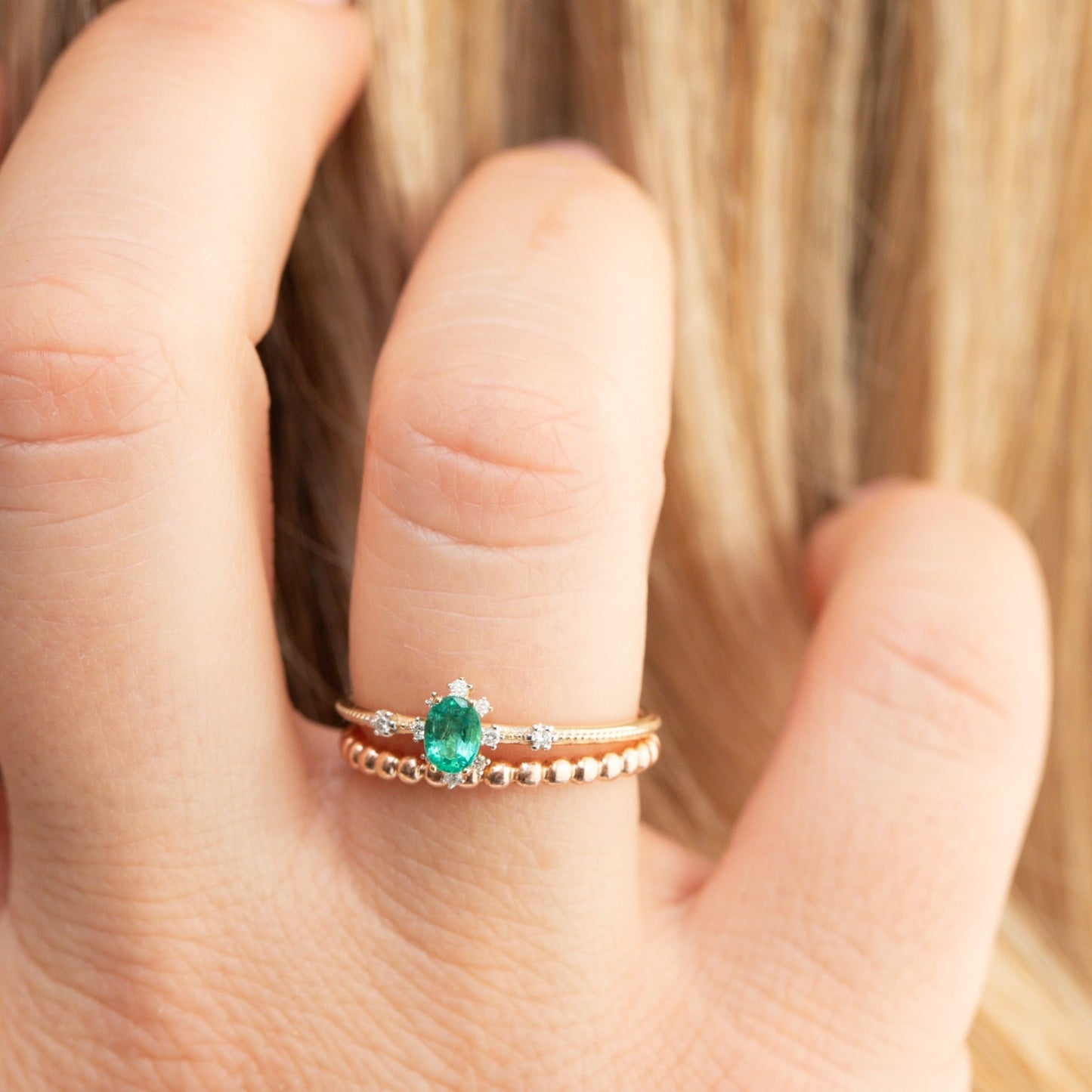 Jasmine Emerald Ring - Lu and Lo Jewellery