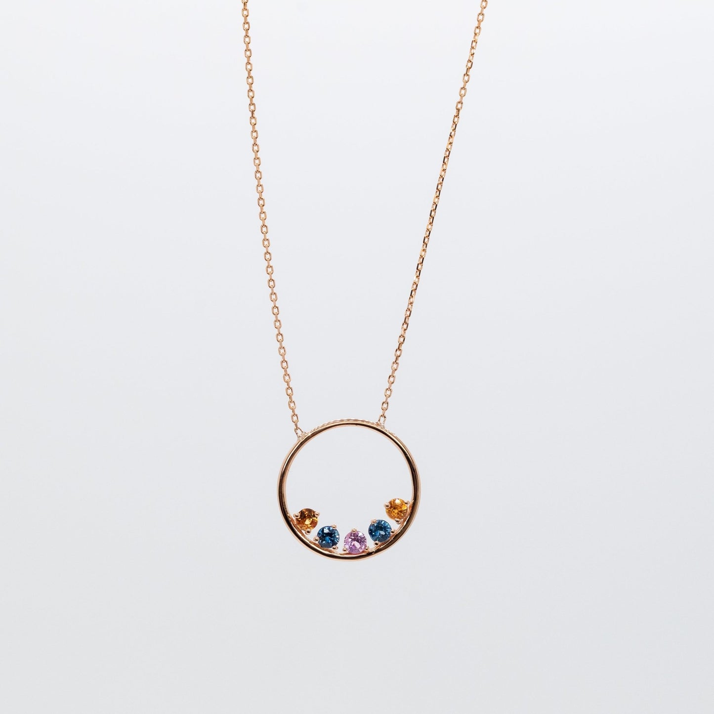 Lumi Rainbow Circle Necklace - Lu and Lo Jewellery