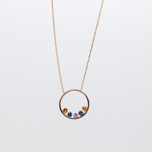 Lumi Rainbow Circle Necklace - Lu and Lo Jewellery
