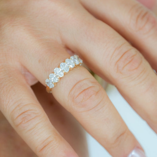 Lustre Diamond Oval Band - Lu and Lo Jewellery