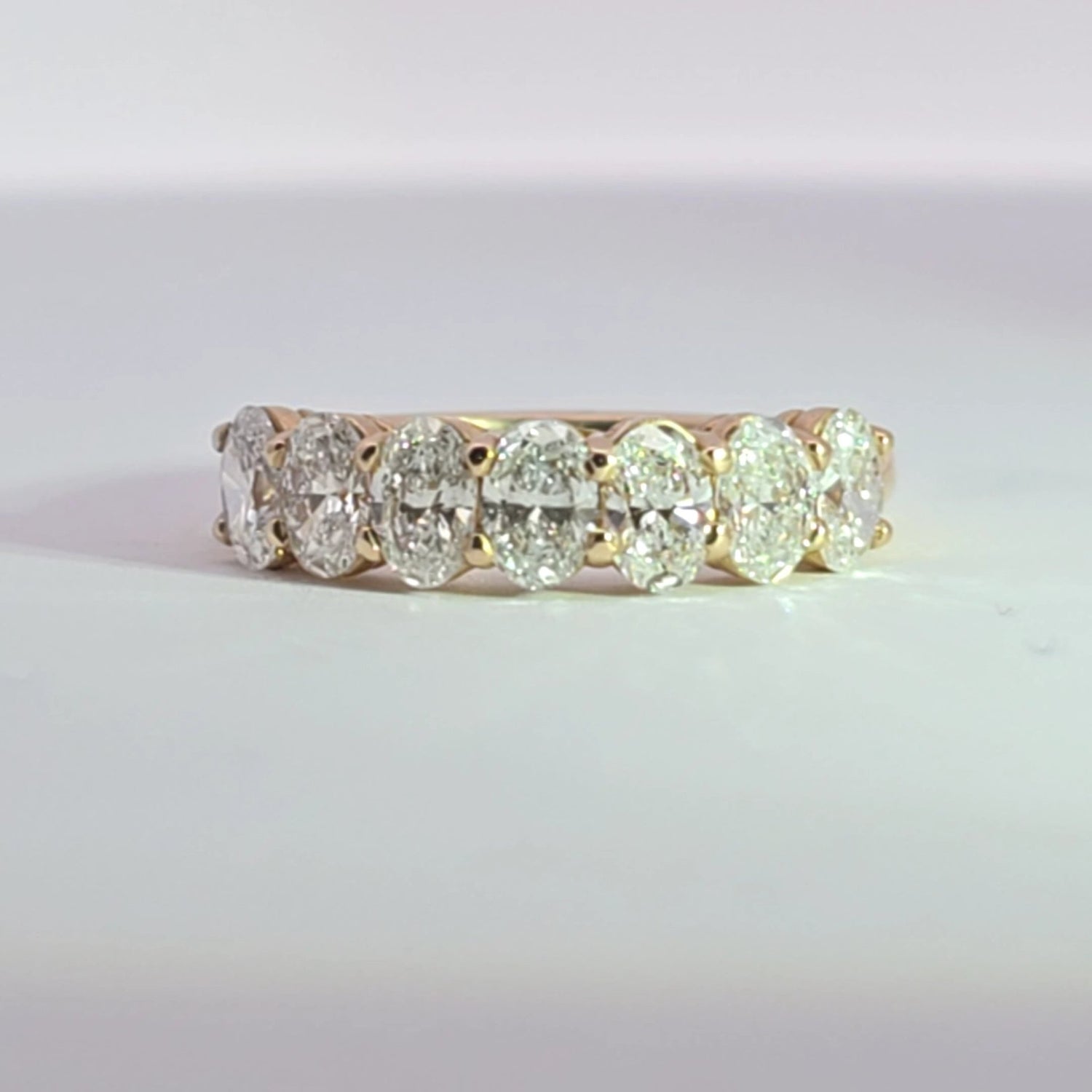 Lustre Diamond Oval Band - Lu and Lo Jewellery
