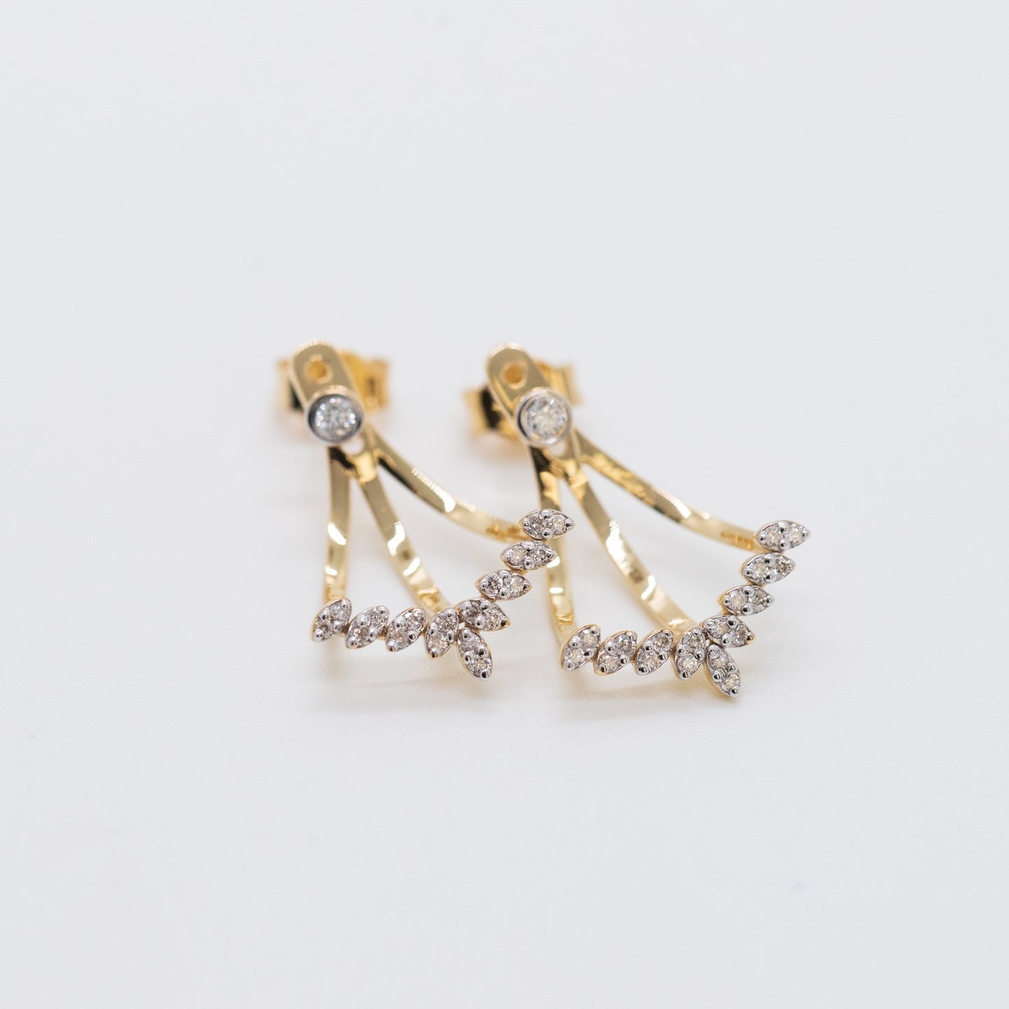 Marquise Diamond Fan Studs - Lu and Lo Jewellery