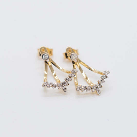 Marquise Diamond Fan Studs - Lu and Lo Jewellery