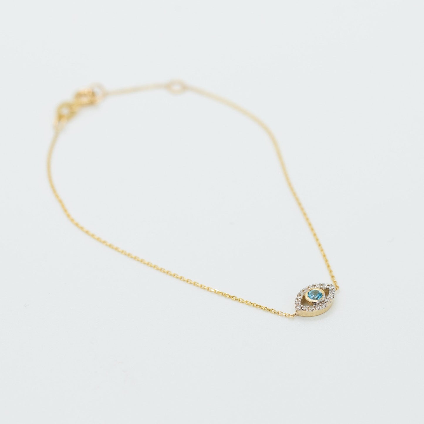 Mini Diamond Evil Eye Bracelet | Unique Protection Jewelry - Lu and Lo Jewellery