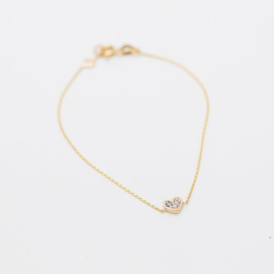 Mini Diamond Heart Bracelet - Lu and Lo Jewellery
