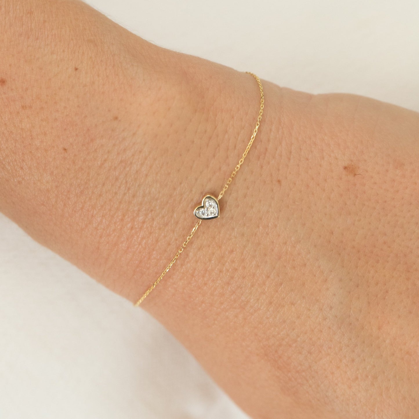 Mini Diamond Heart Bracelet - Lu and Lo Jewellery