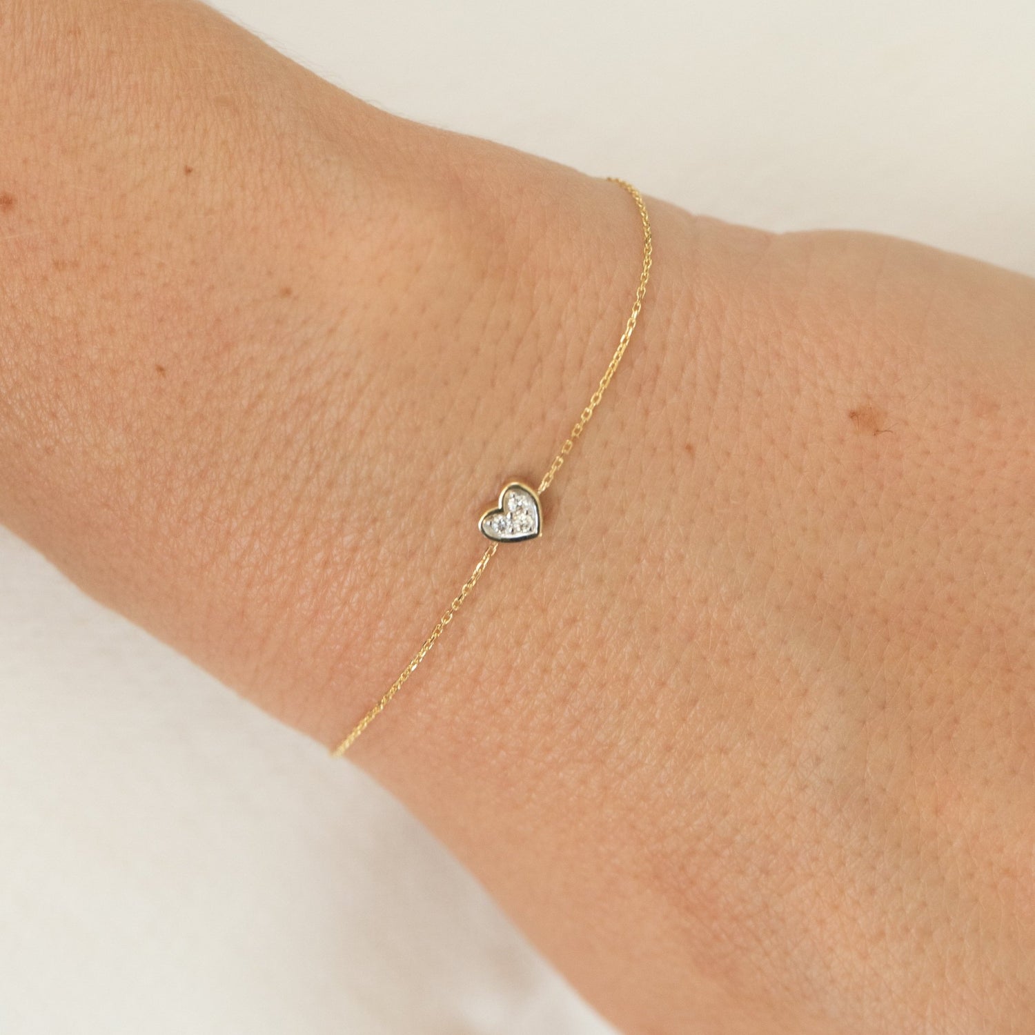 Mini Diamond Heart Bracelet - Lu and Lo Jewellery