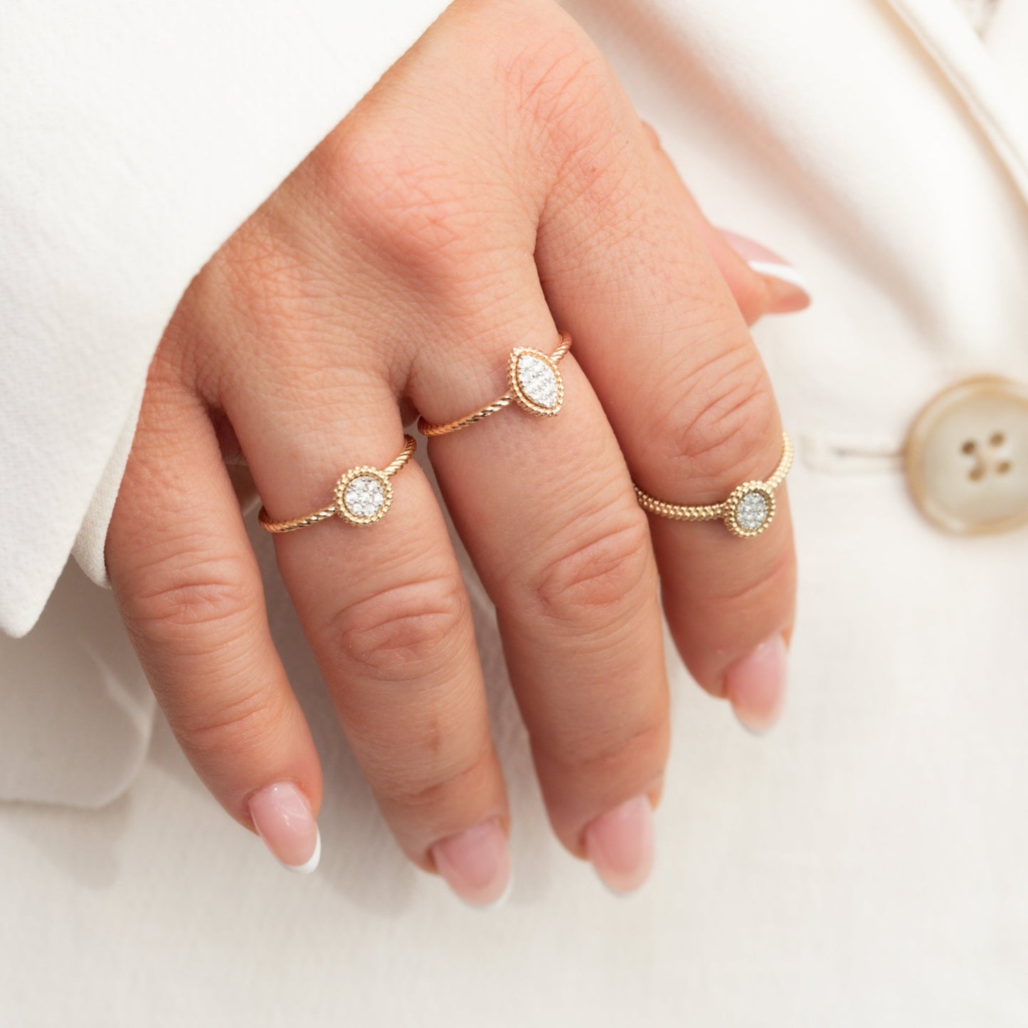 Ovalette Twist Ring - Lu and Lo Jewellery