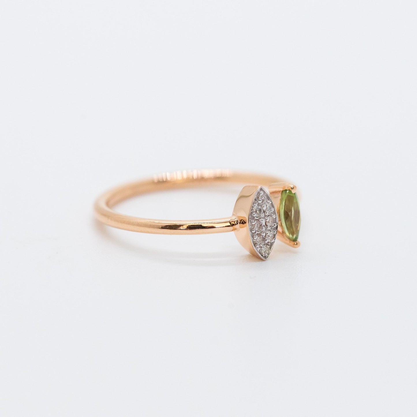 Peridot & Diamond Harmony Ring - Lu and Lo Jewellery