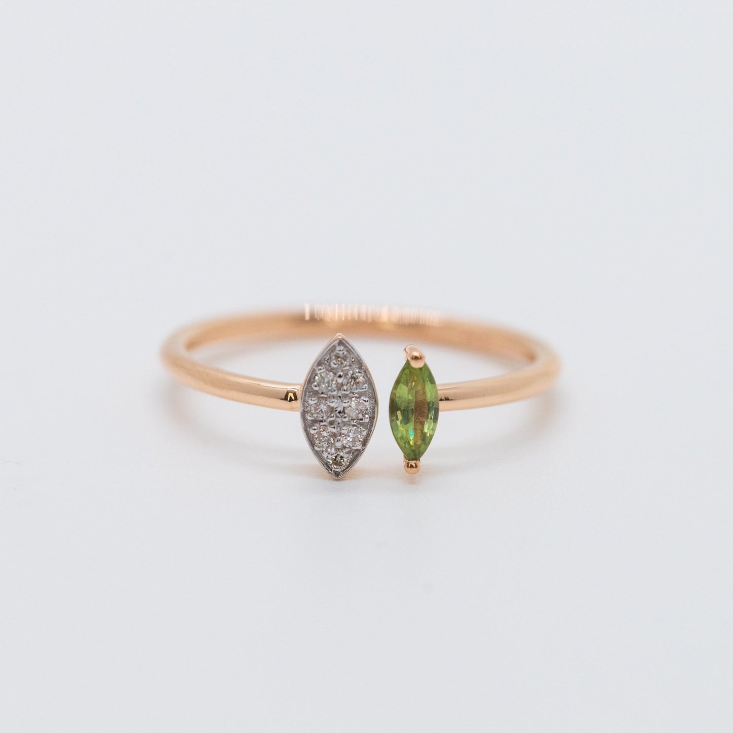 Peridot & Diamond Harmony Ring - Lu and Lo Jewellery