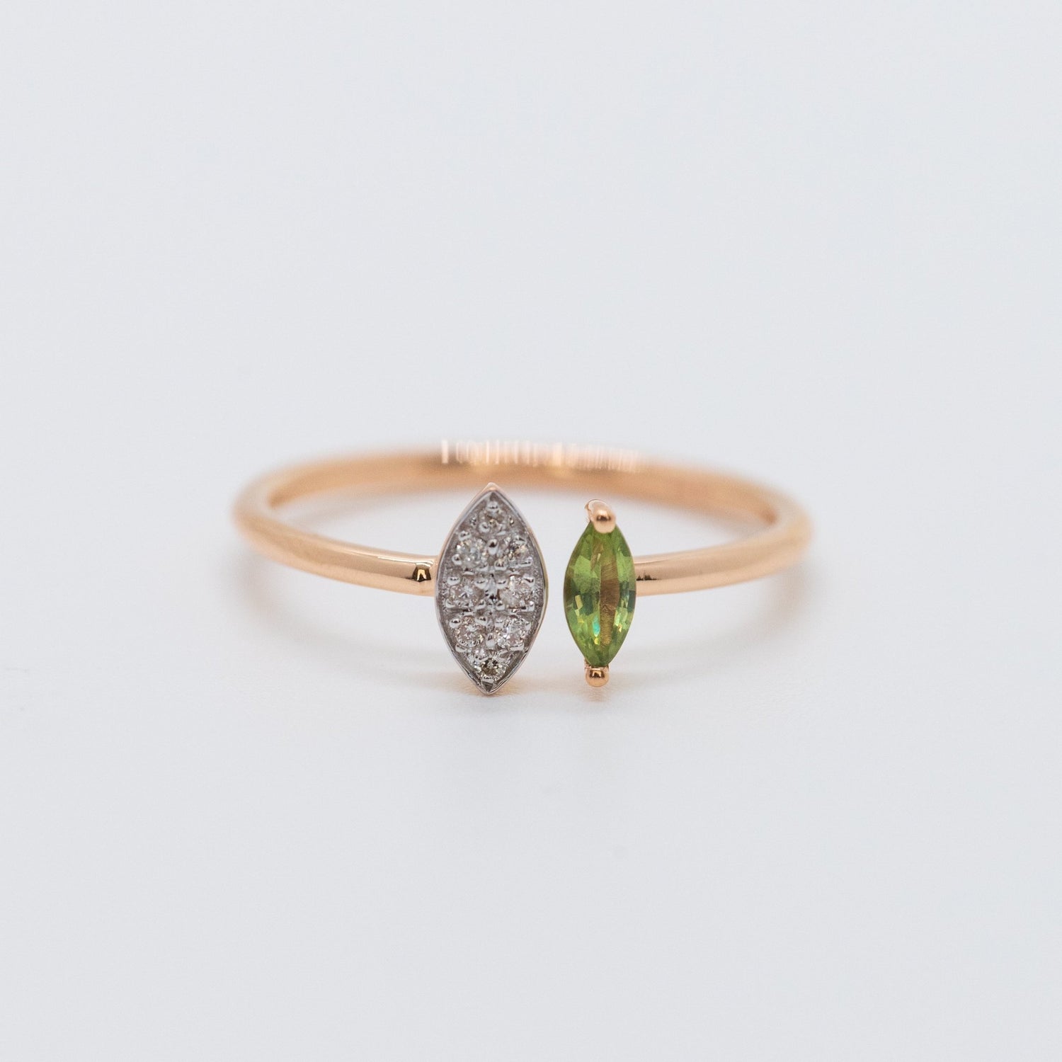 Peridot & Diamond Harmony Ring - Lu and Lo Jewellery