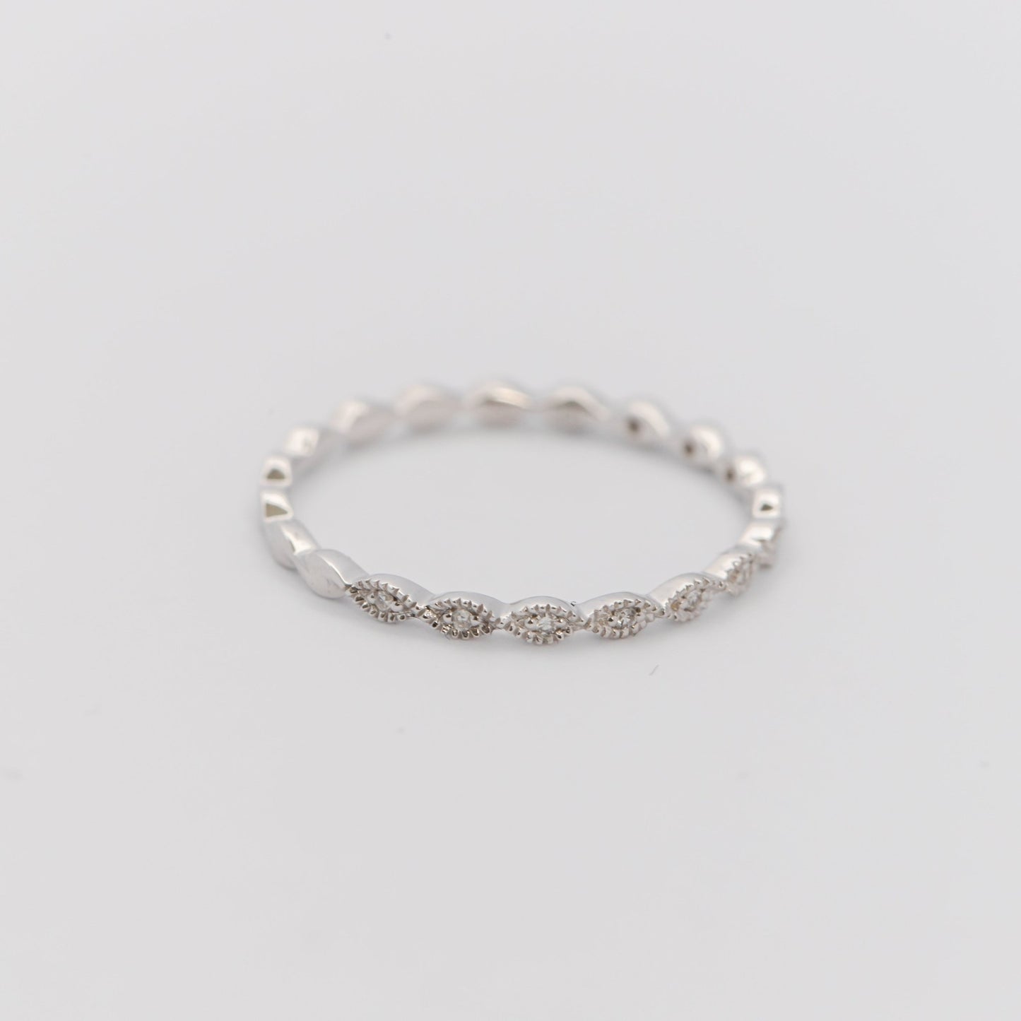 Petite Elliptical Diamond Stack - Lu and Lo Jewellery