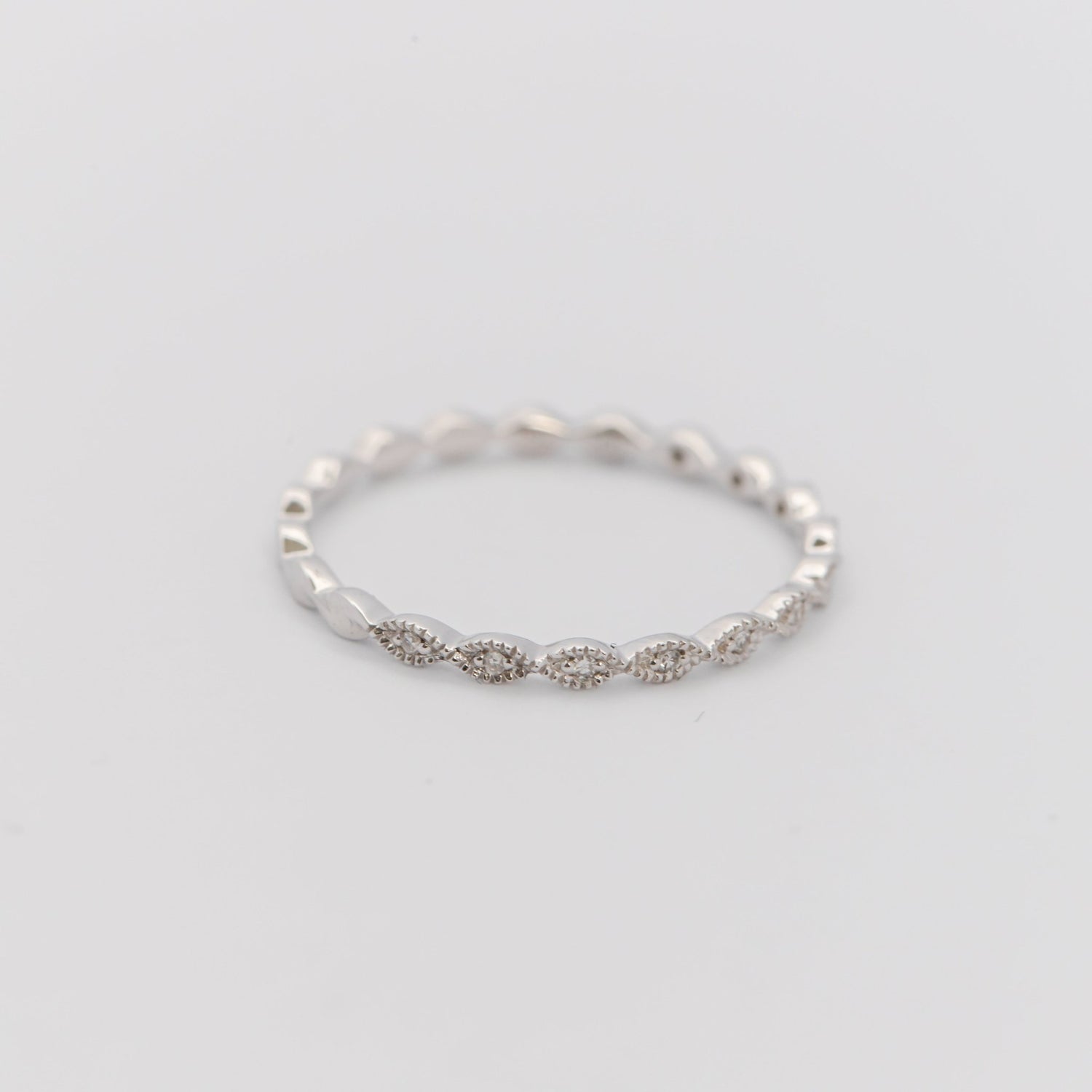 Petite Elliptical Diamond Stack - Lu and Lo Jewellery