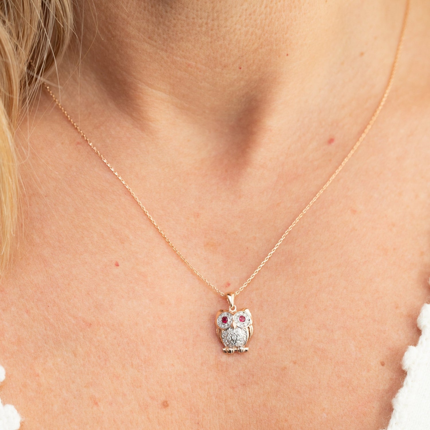 Ruby Owlette Necklace - Lu and Lo Jewellery