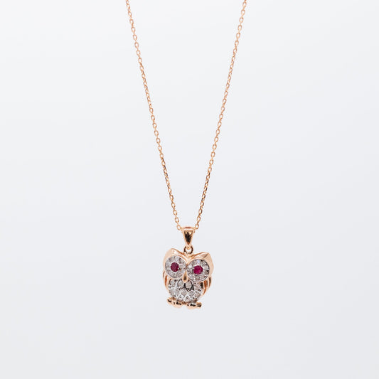 Ruby Owlette Necklace - Lu and Lo Jewellery