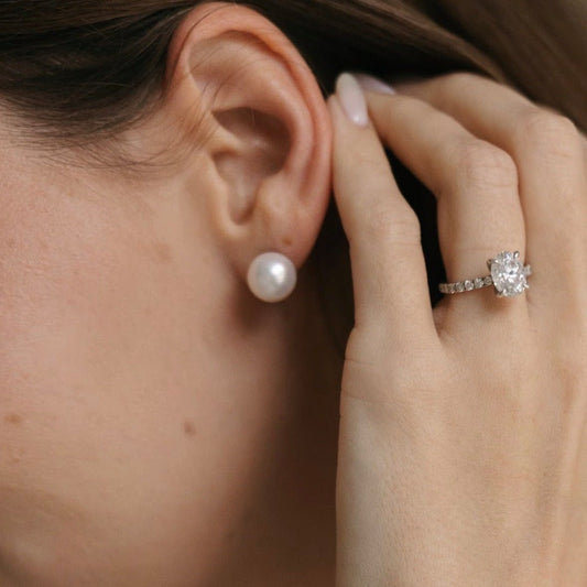 The Grace Pearl Studs 10mm - Lu and Lo Jewellery