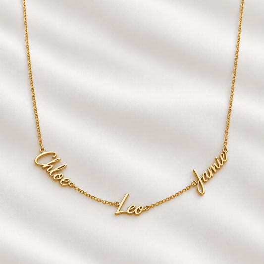 Trio Name Necklace - Lu and Lo Jewellery