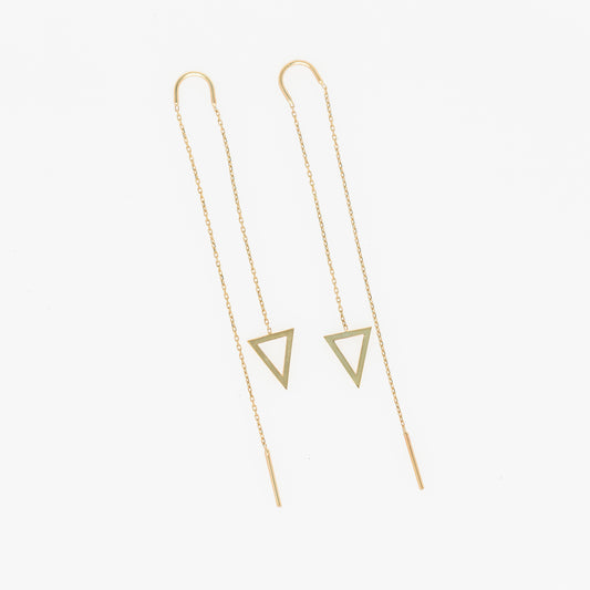 Open Triangle Threader Earrings