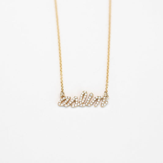 Diamond Cursive Name Necklace