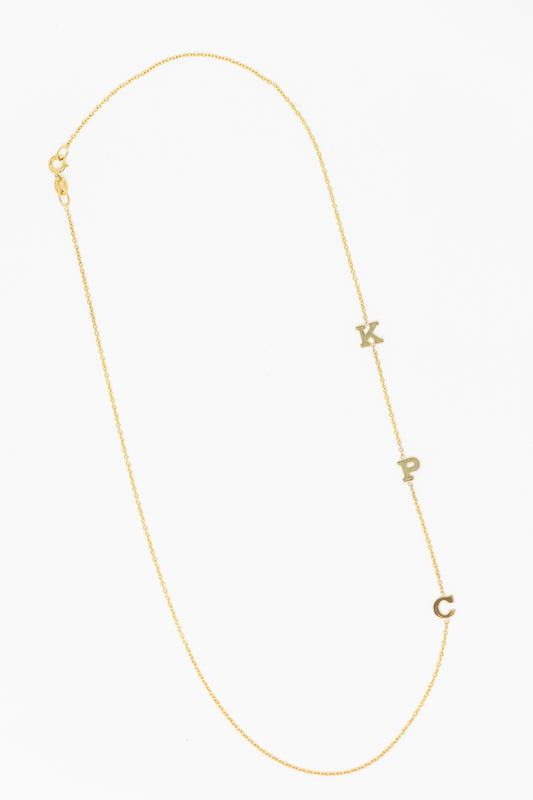 Triple Small Initial Necklace