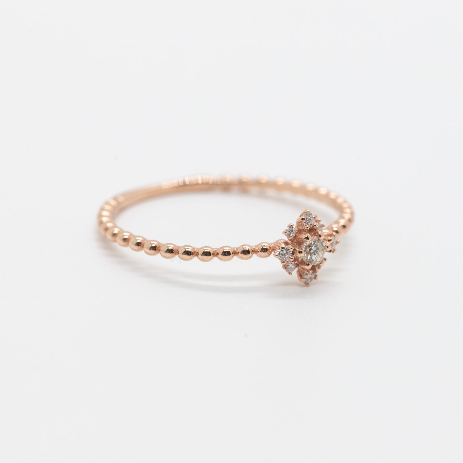 Snowflake Diamond Ring - Side View
