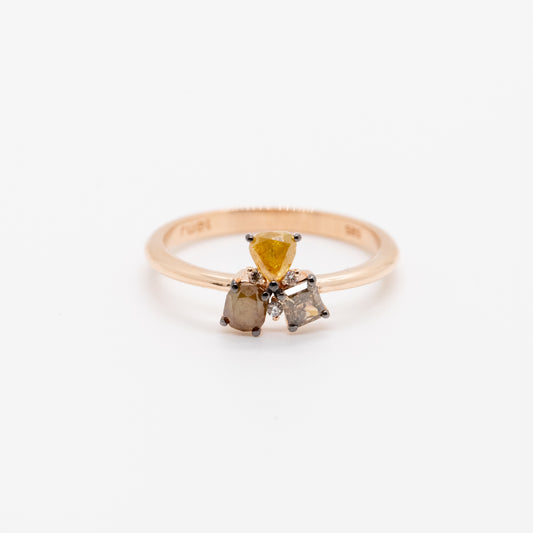 Pocahontas 3 Champagne Diamonds Ring