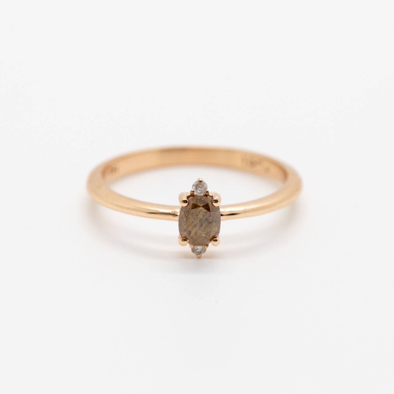Charlotte Cushion Cut Champagne Diamond Ring