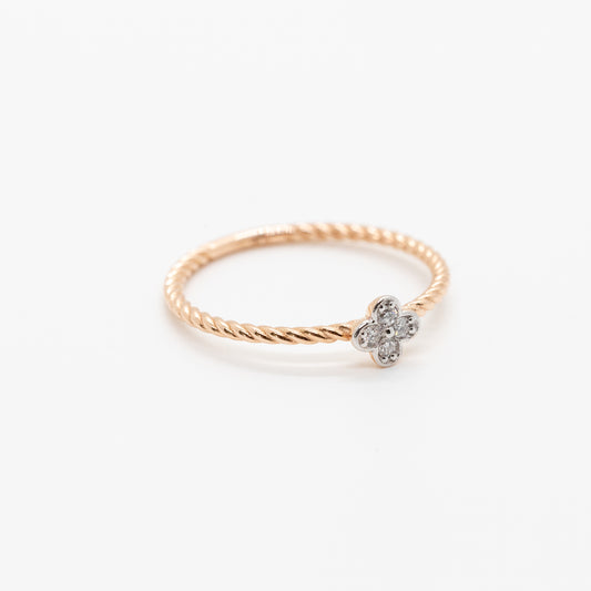 Flora Diamond Twist Ring