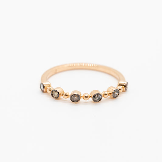 Amelia Champagne Diamond Bead Ring