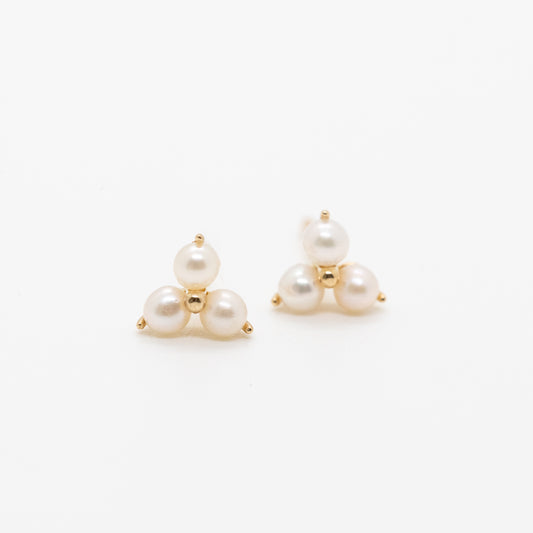 Mini Trio Pearl Stud