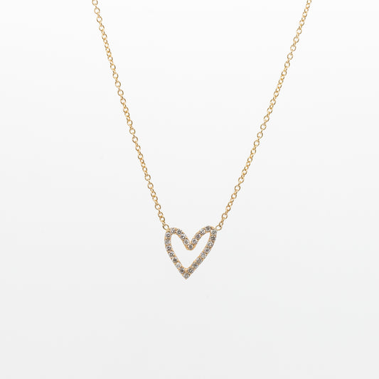 Diamond Heart Pendant Necklace