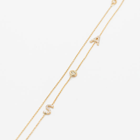Diamond Initial Necklace