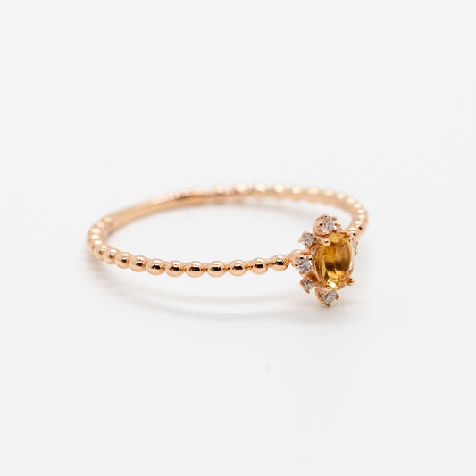 Stella Yellow Topaz Bead Ring