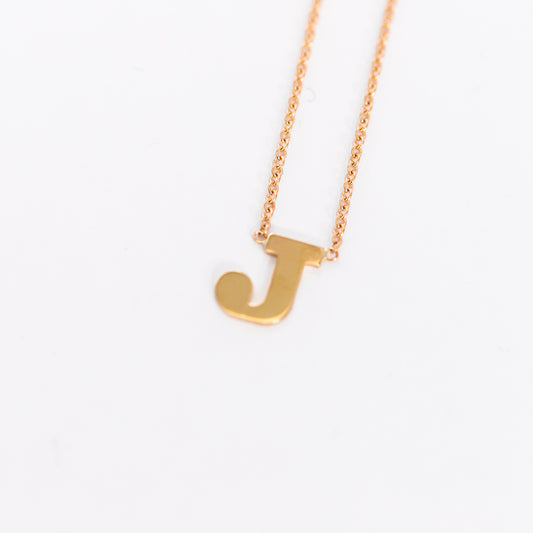 Small Block Initial Necklace