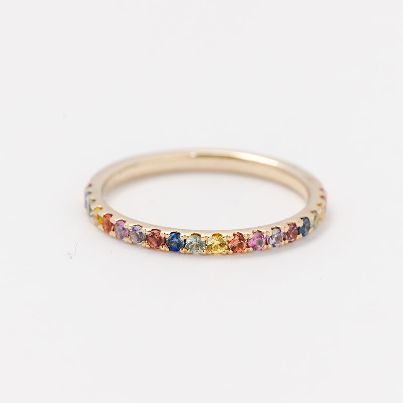 Scattered Rainbow Gem Ring