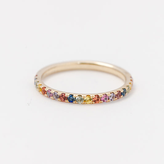 Scattered Rainbow Gem Ring