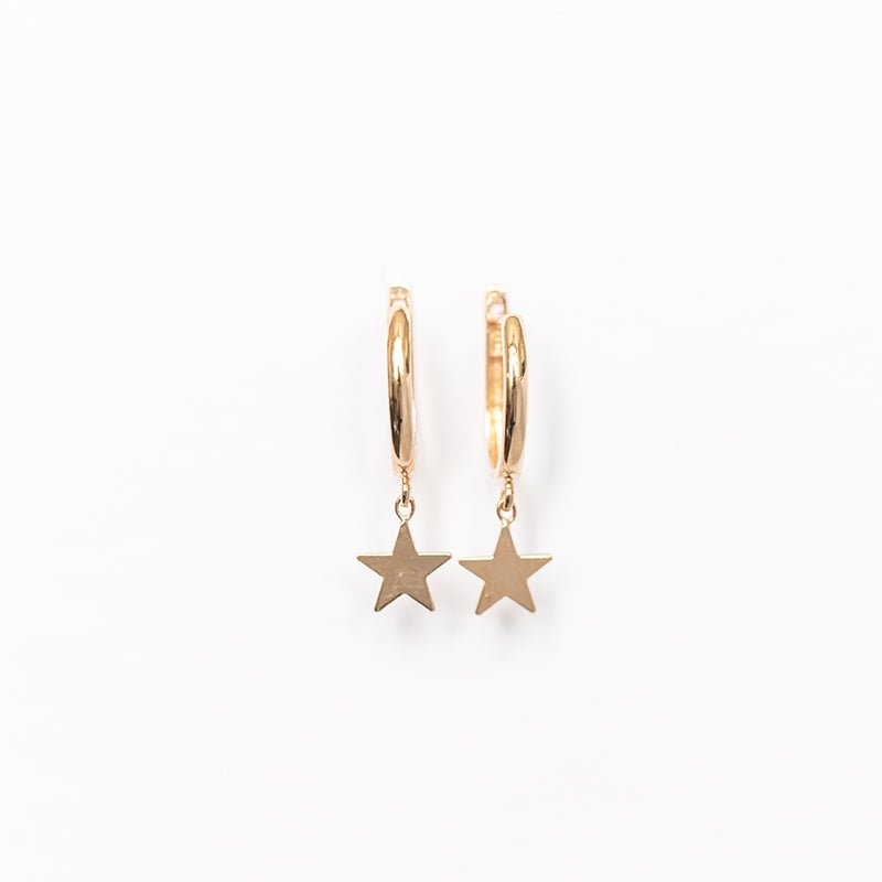 Drop Star Huggie Earring