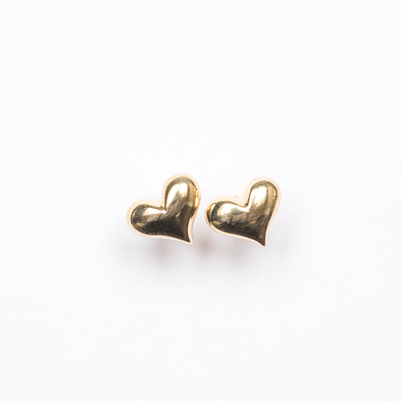 Mini Puff Heart Stud