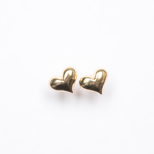 Mini Puff Heart Stud