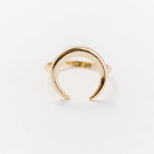Crescent Moon Design Handmade Ring