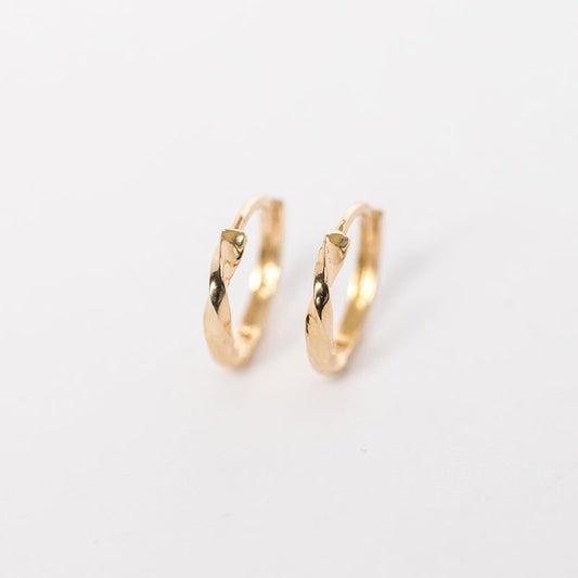 Mini Twirly Gold Hoop