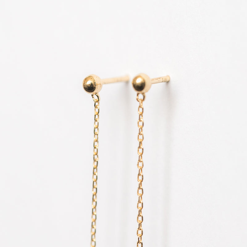 Chain Drop Bead Earring