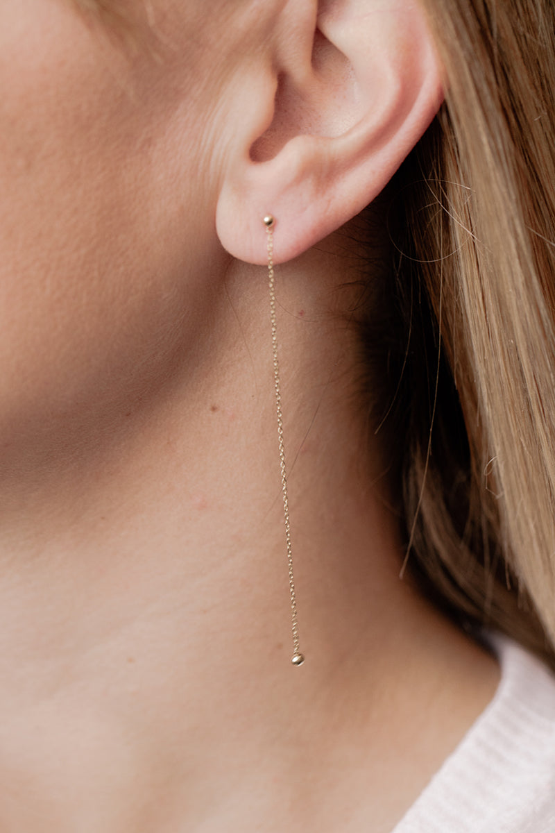 Chain Drop Bead Earring