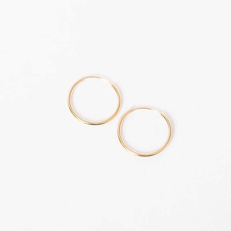 Lightest Small Hoops (14mm diameter) 