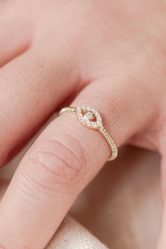 Evil Eye stone Ring