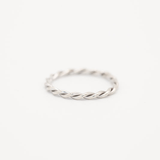 Selene Twist Promise Ring - 14K White Gold