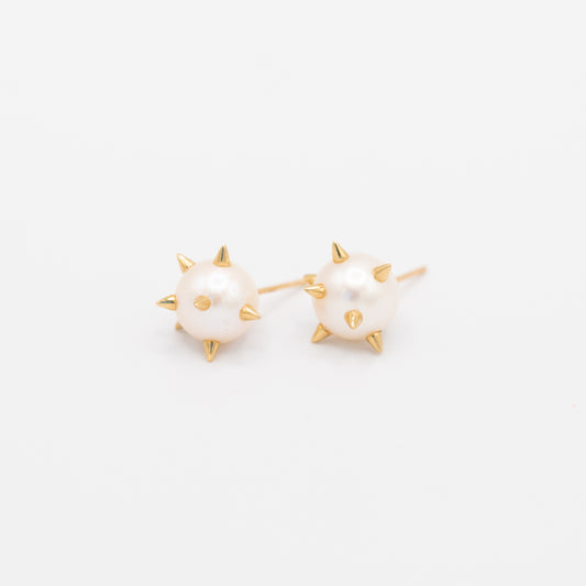 Large Pearl Spike Studs